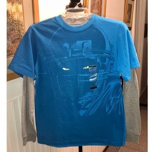 Nike Training Blue/Light Gray Long Sleeve Tee